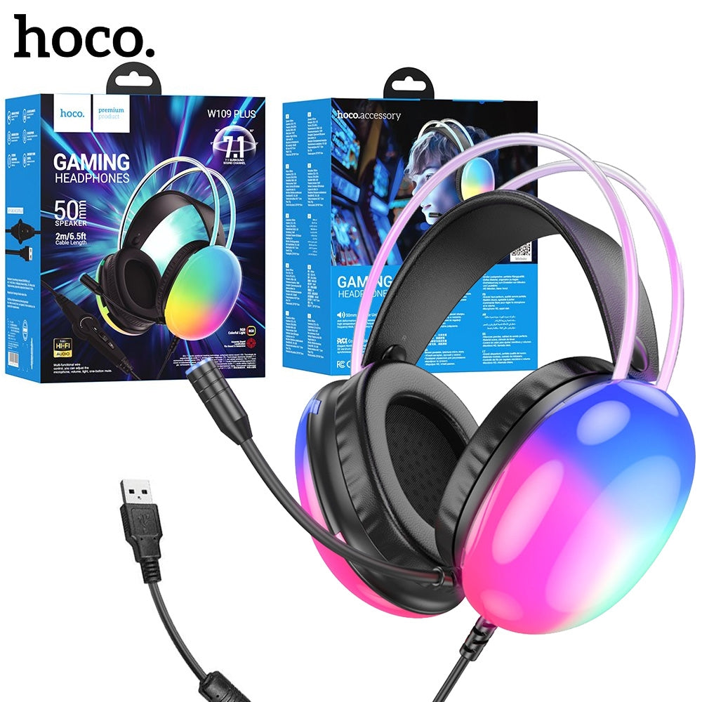 Hoco W109 Plus Rich Elegant Back Light Gaming Headphones
