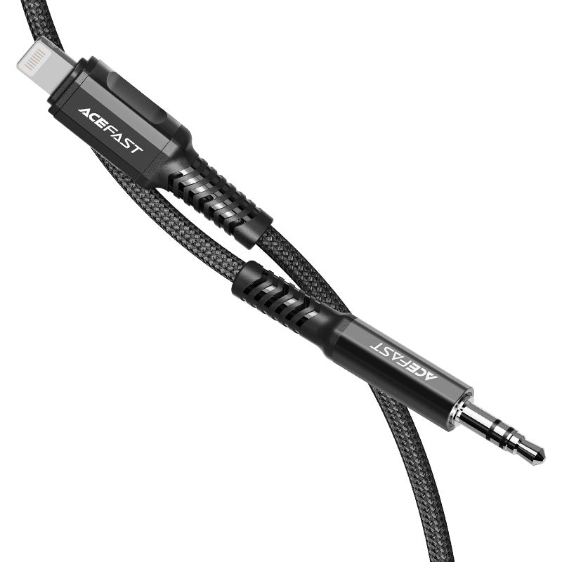 ACEFAST C1-06 (Lightning Male to 3.5mm Male) Braided Audio Cable Black (MFI)