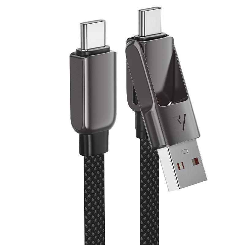 Acefast C13-05 (USB-A/USB-C to USB-C) 60W Short Zinc Alloy Charging Cable