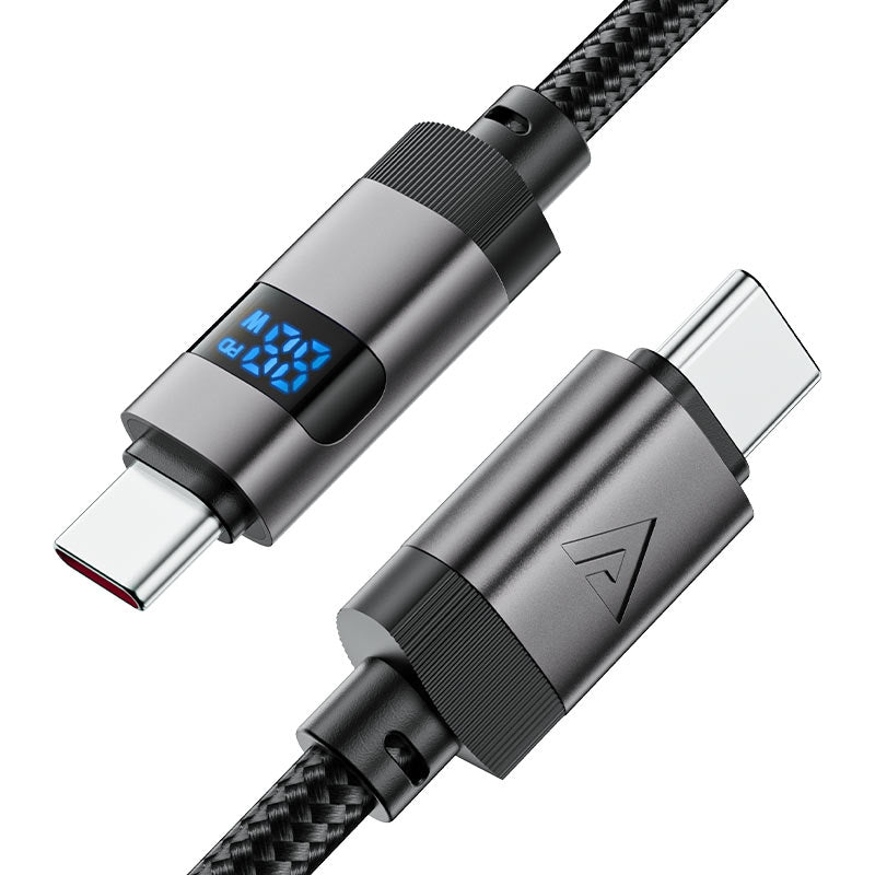 Acefast C15-03 (USB-C to USB-C) Zinc Alloy Digital Display Braded Cable