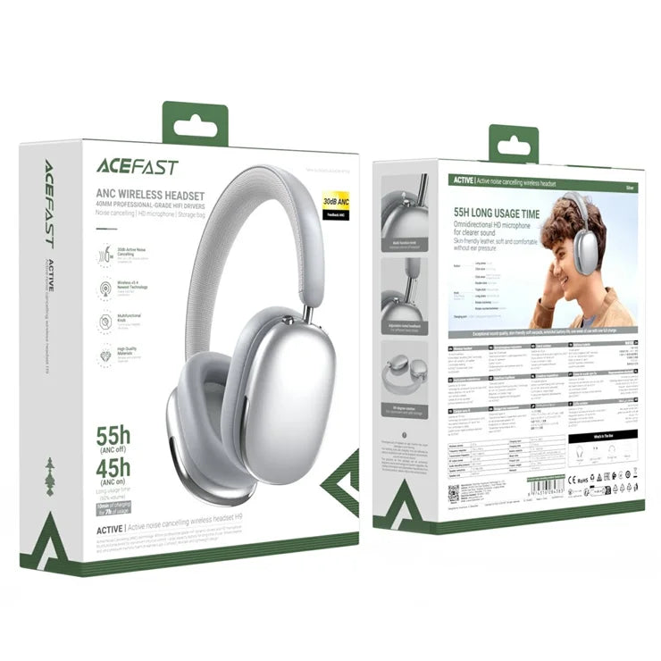 ACEFAST H9 Premium Active Noise Canceling (55H) Wireless Headset