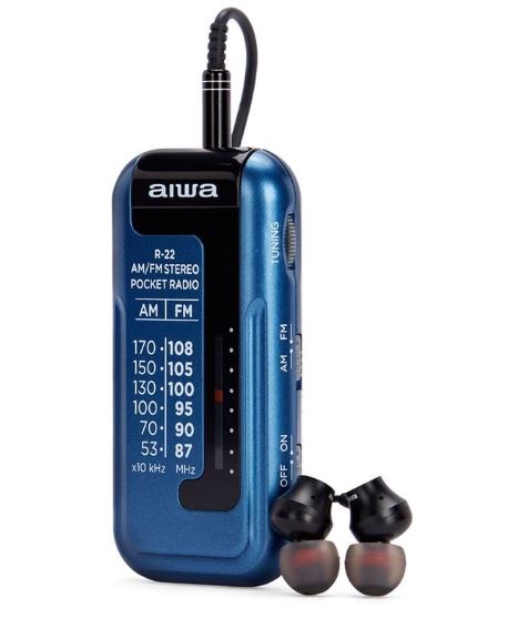 AIWA Mini AM/FM Radio with Earphones