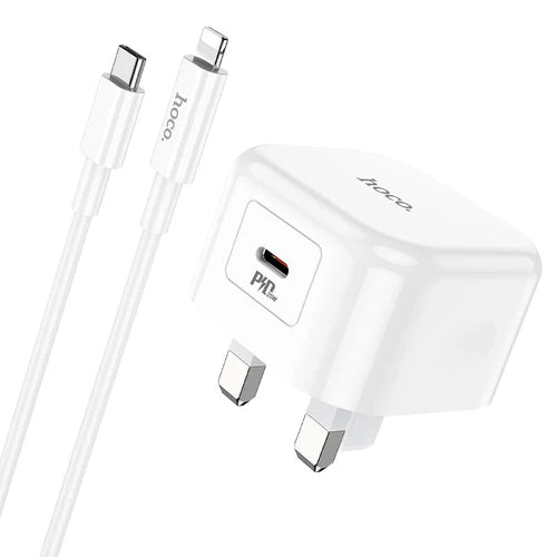 Hoco C91B Founder Single Port PD 20W (Type C to Lightning) Charger Set