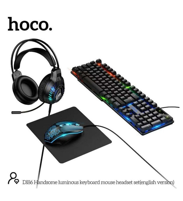 Hoco DI86 Handsome Luminous (4in1) Gaming Combo