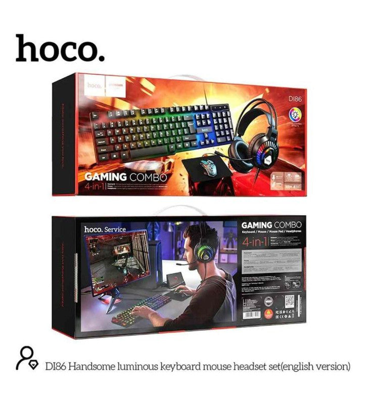 Hoco DI86 Handsome Luminous (4in1) Gaming Combo