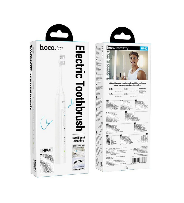 Hoco HP60 Intelligent (80 Days Usage) 4 Head Electric Tooth Brush