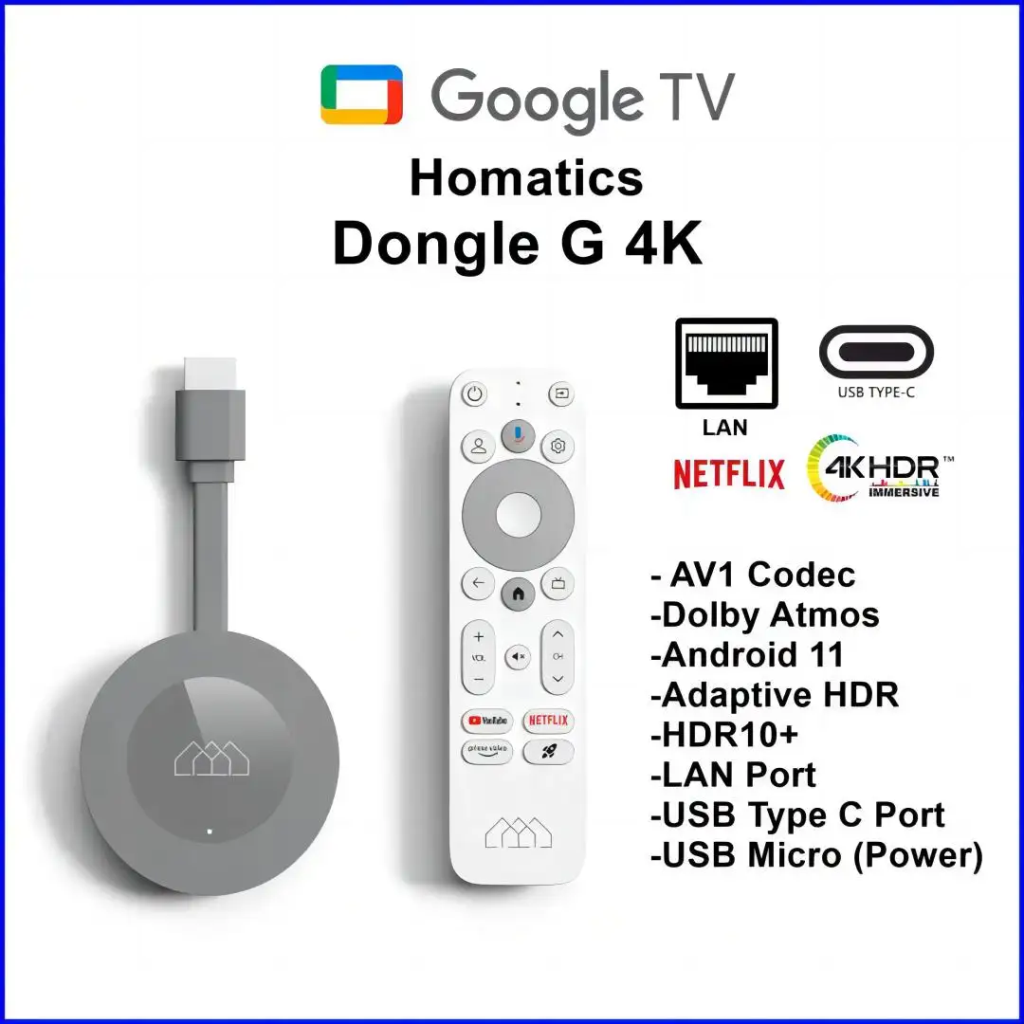 GOOGLE TV 4K CHROMECAST DONGLE 32GB