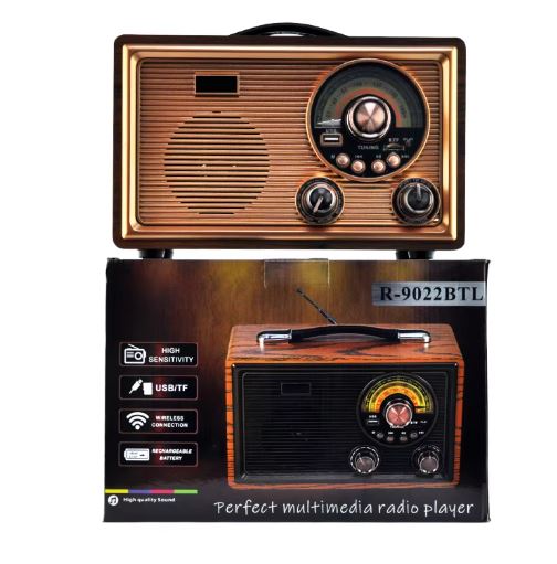 Raiseng  Retro-style Bluetooth Wooden Radio