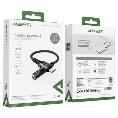 ACEFAST C1-07  (USB-C to 3.5mm) Headphones Adapter AUX Cable