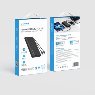 Veger 130W 25000mAh Power Bank