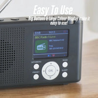 Steepletone Brookman DAB+ Handheld Portable Radio with Colour Display