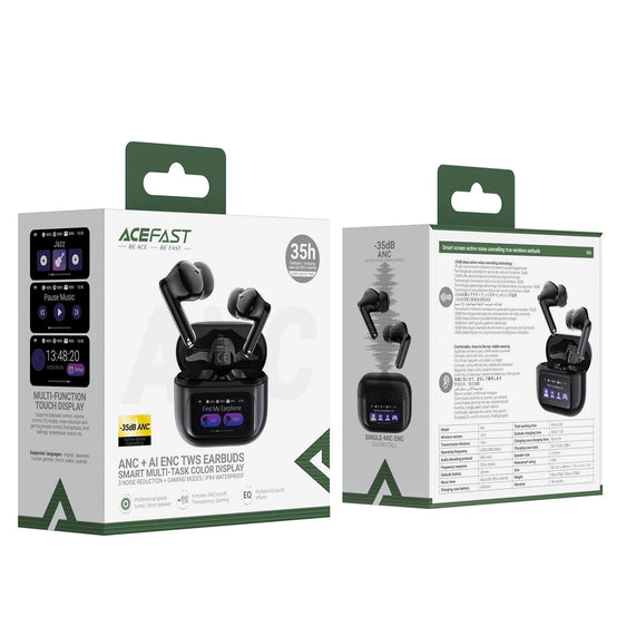 ACEFAST W6 Smart Screen Active Noise Cancelling TWS Earbuds