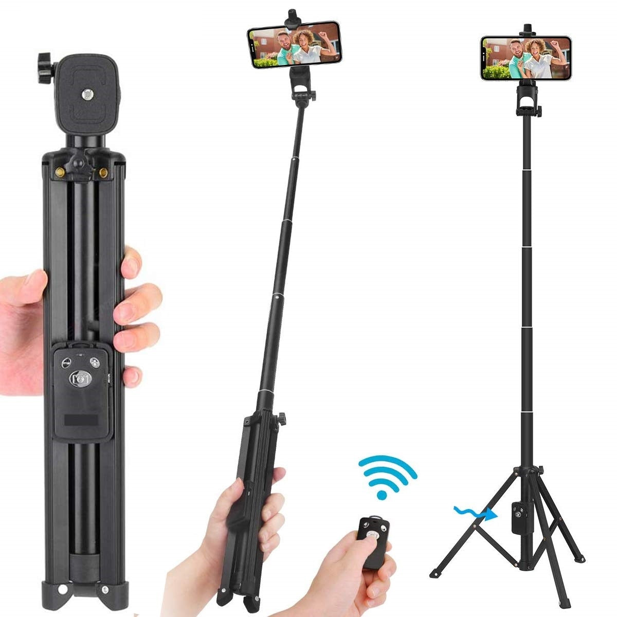 YUNTENG 1688 2 in 1 Portable Mini Selfie Stick With BT Remote Controller