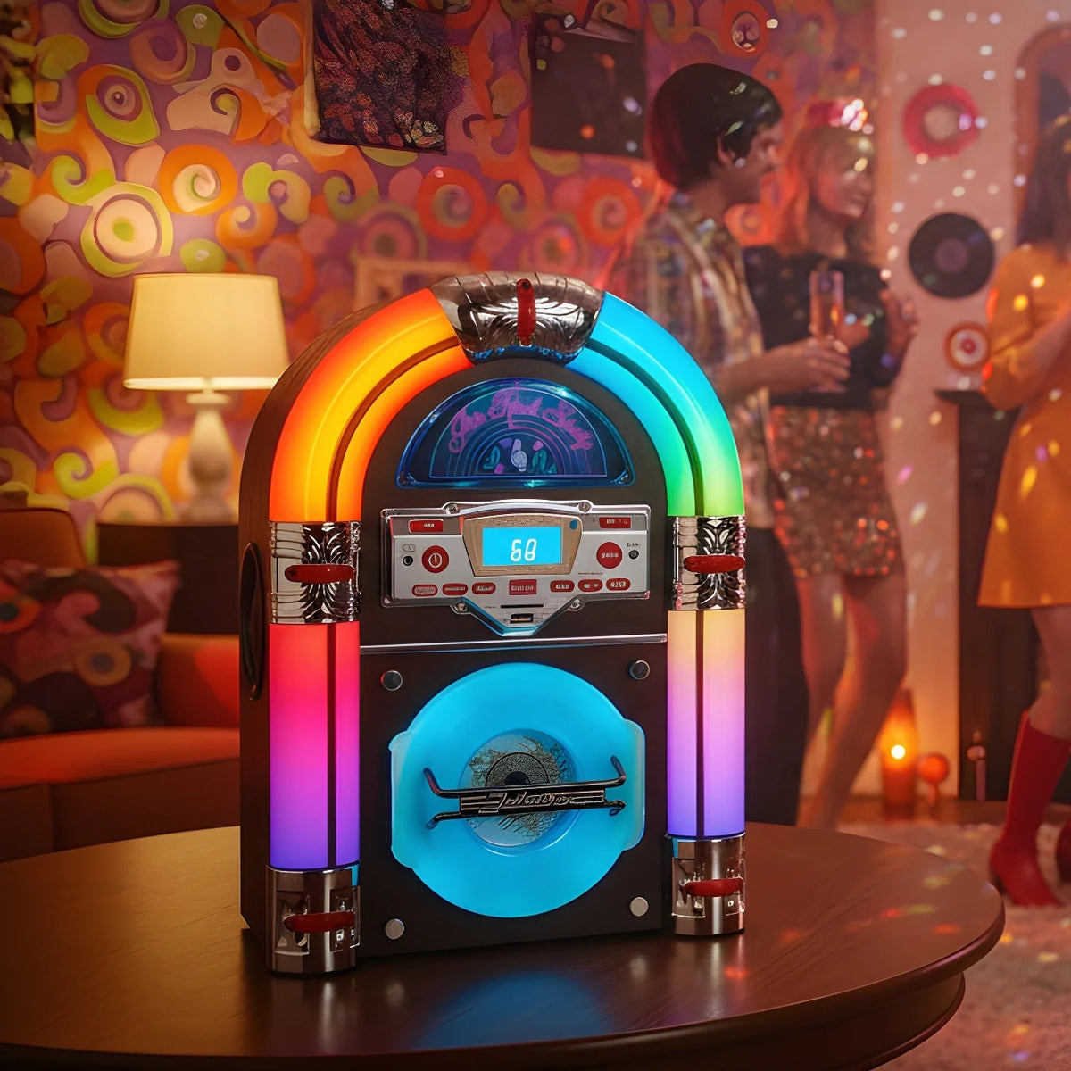 Steepletone Jive Rock Sixty Mini Jukebox & Bluetooth Speaker