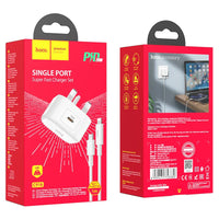 Hoco C91B Founder Single Port PD 20W (Type C to Lightning) Charger Set