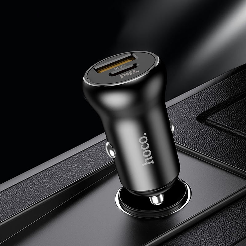 Hoco NZ5 Smooth Road PD30W+QC3.0 Car Charger