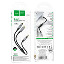 Hoco UPA21 Nylon Braid AUX Audio Cable (Male to 2 x 3.5mm Female)