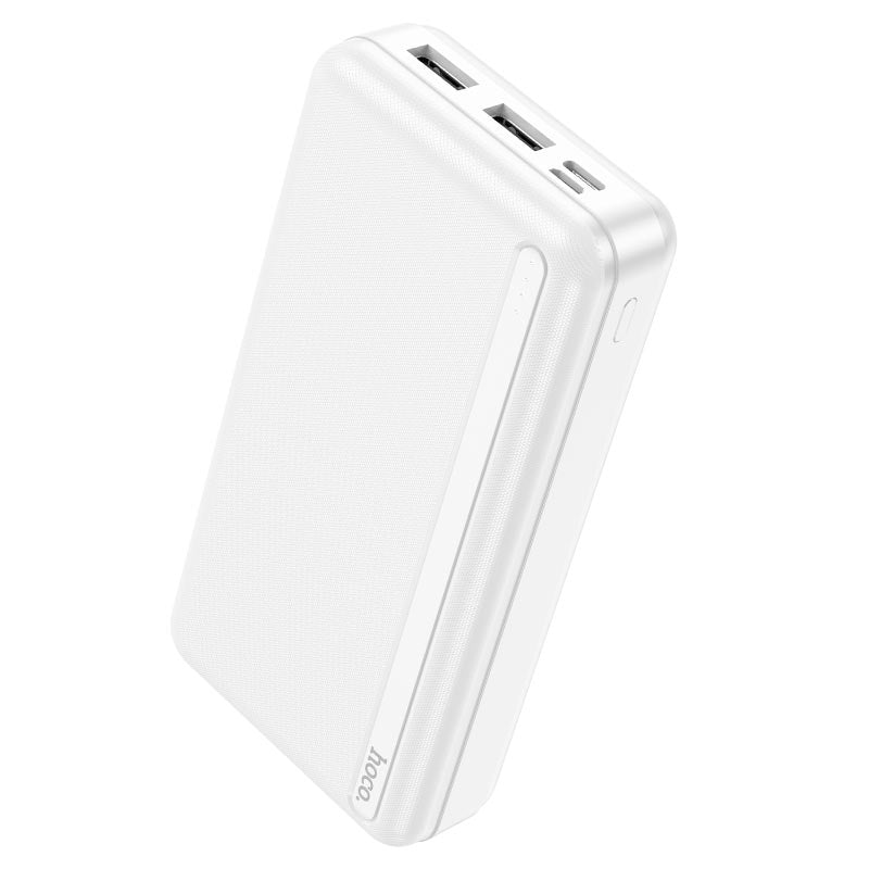 Hoco J91A Dual USB Flame Retardant Shell Power Bank 20000mAh (White)