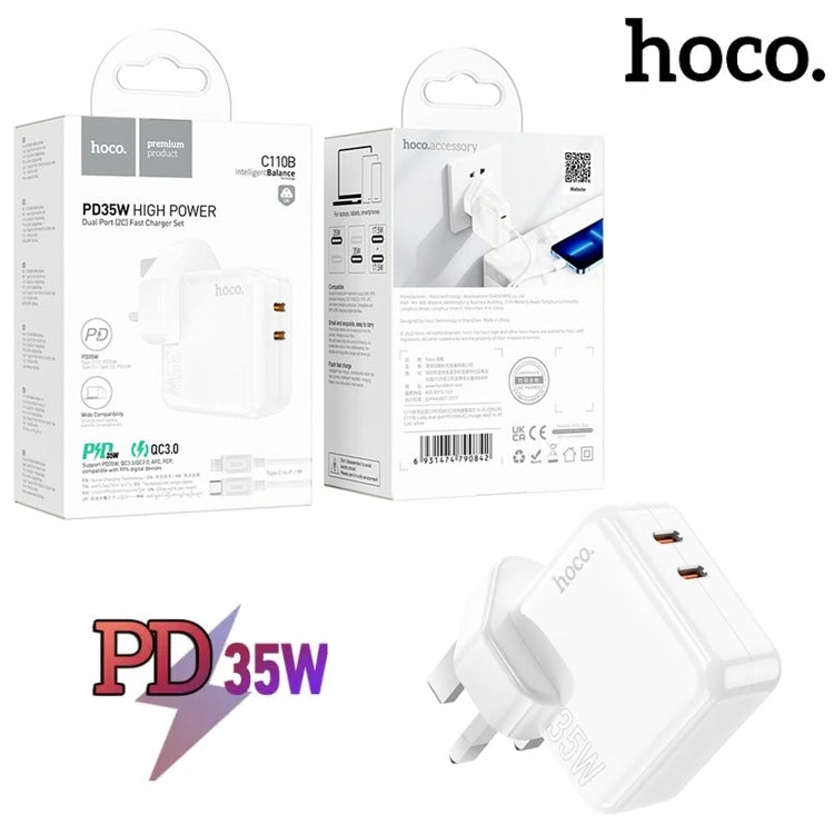 Hoco C110B 35W Dual-Port PD Type-C Fast Charger