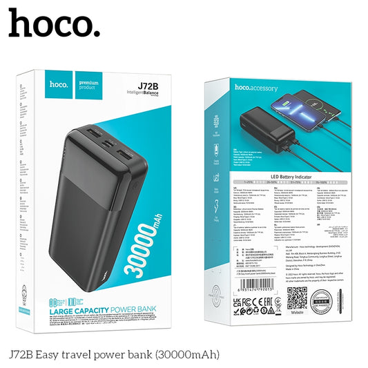 Hoco J72B Easy Travel PD Type-C 111W Power Bank 30000mAh Black