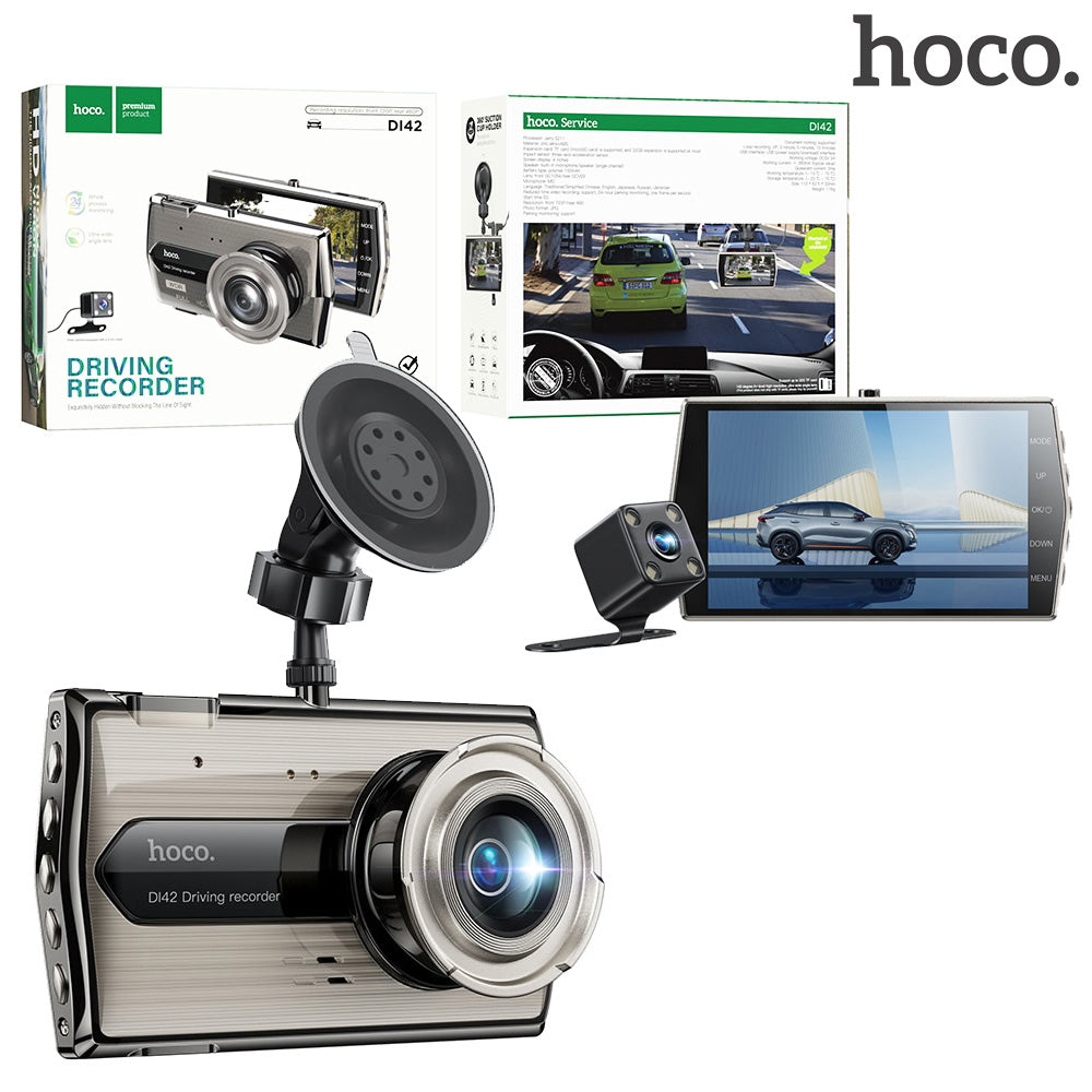 Hoco DI42 24 Hr Parking Monitor Dash Camera with Rear Cam