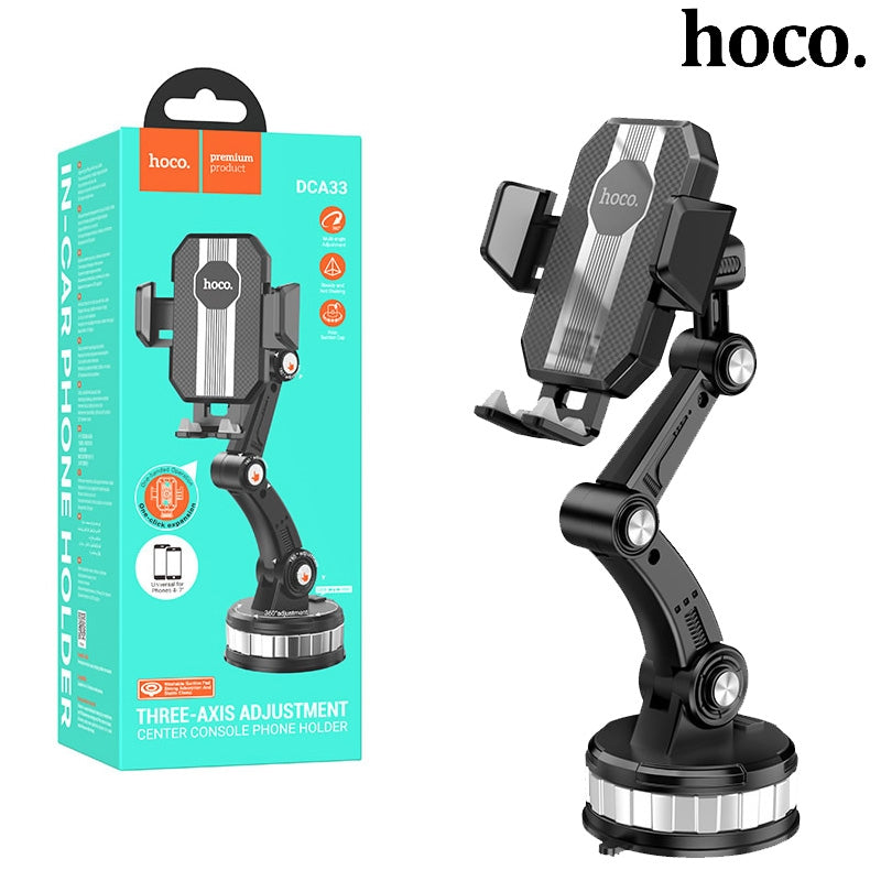 Hoco DCA33 Chariot 3 Axis Mechanical Suction Phone Dash Holder