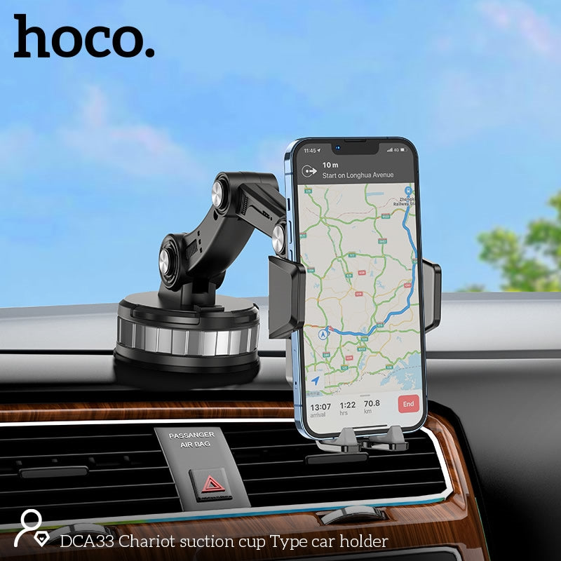 Hoco DCA33 Chariot 3 Axis Mechanical Suction Phone Dash Holder