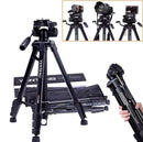 YUNTENG VCT-668 Aluminum Alloy Expandable Professional Tripod