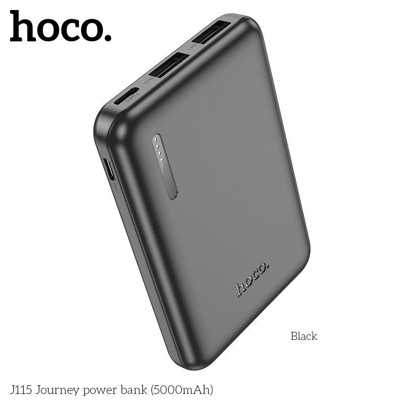 Hoco J115 Ultra Slim Mini Power Bank 5000 mAh Black