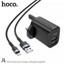 Hoco DC16 Dual Port Lightning Charger Set