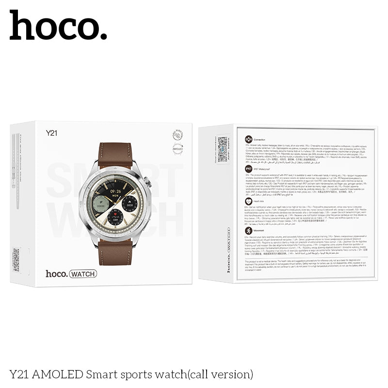 Hoco Y21 AMOLED Smart Sports Watch (Call Version)