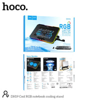 Hoco DH19 Adjustable RGB Laptop Cooler Fan With Phone Stand