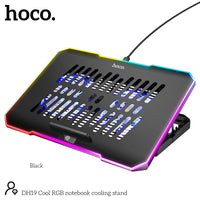 Hoco DH19 Adjustable RGB Laptop Cooler Fan With Phone Stand