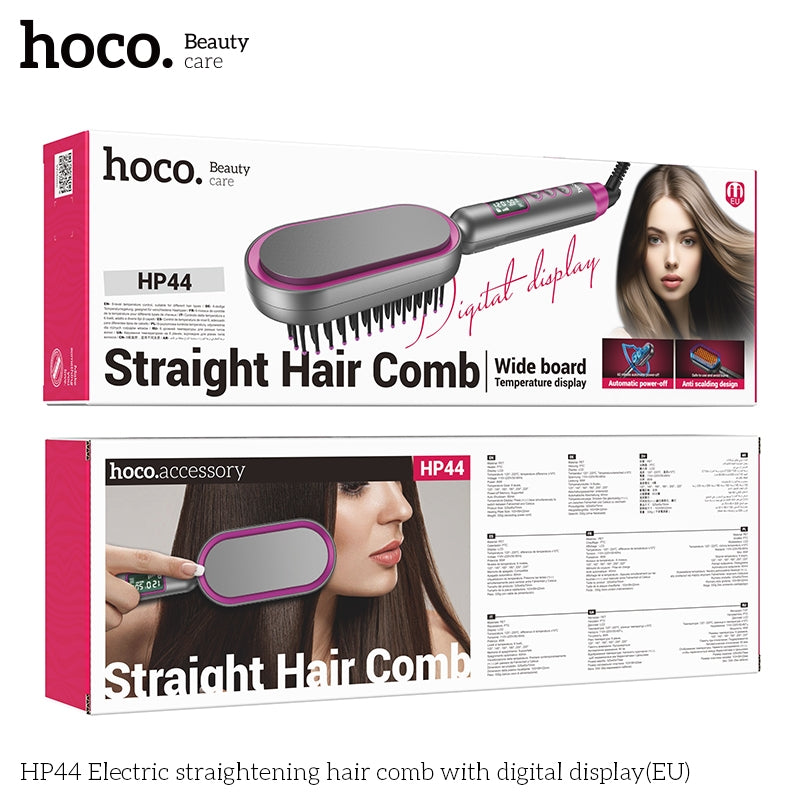 Hoco HP44 Electric Straightening Hair Comb with Digital Display (EU)