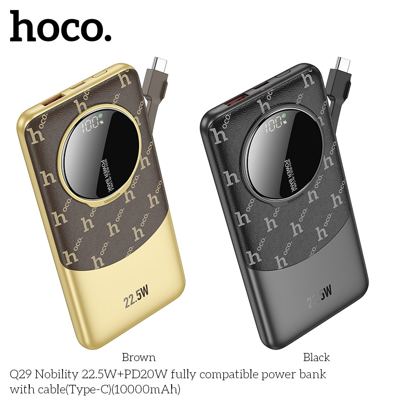 Hoco Q29 22.5W+PD20W Fully Compatible PowerBank with Type-C Cable(10000mAh)