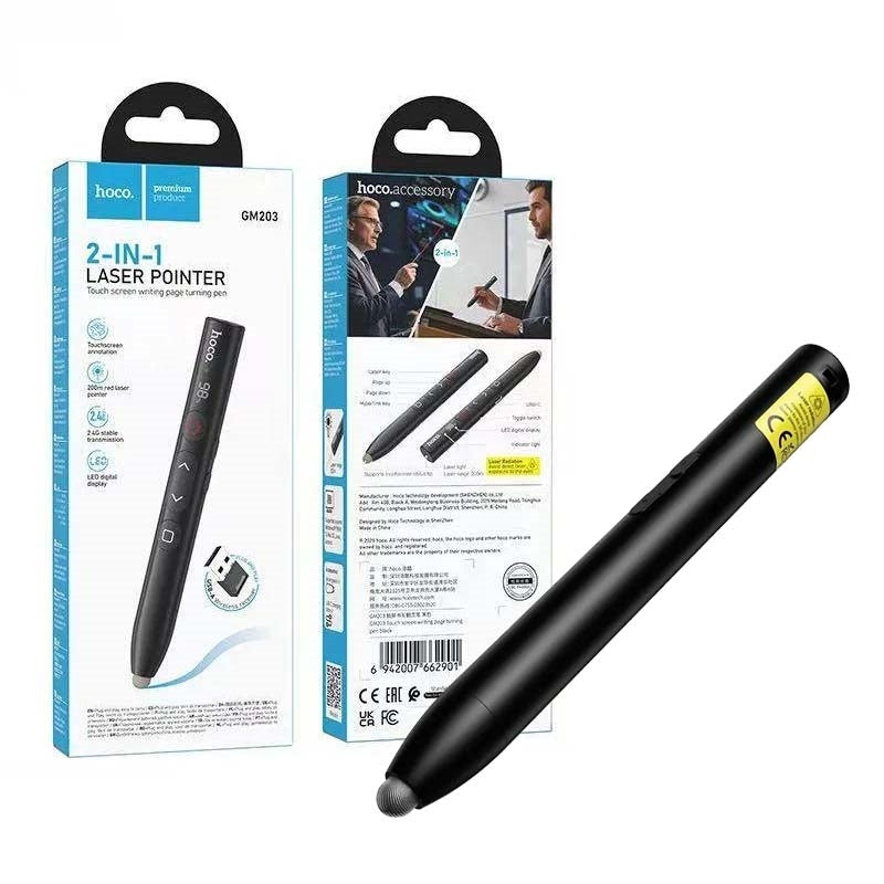 Hoco GM203 Touch Screen Writing Page Turning Pen Black