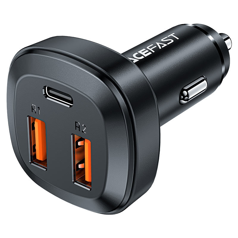 ACEFAST B9 (2USB-A+USB-C) 3 Port Metal Car Charger 66W