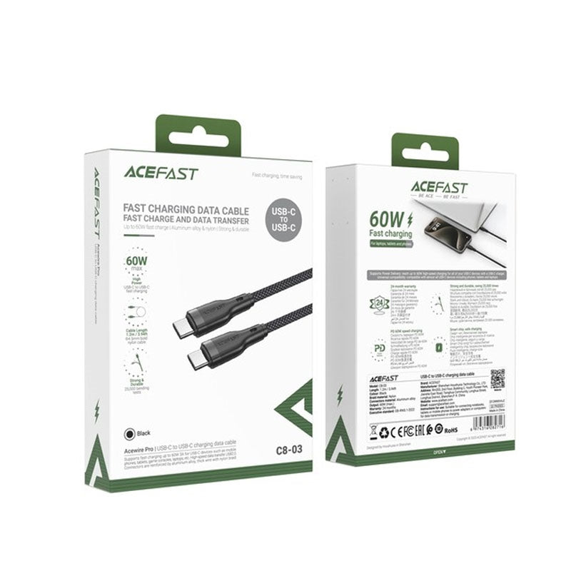 ACEFAST C8-03 (USB-C to USB-C) Charging Data Cable 60W