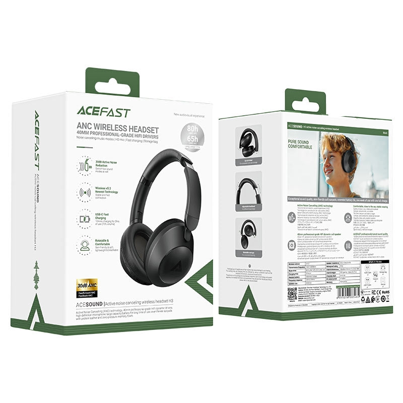 ACEFAST H3 HiFi Active Noise Canceling Wireless BT Headset