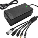 Universal 54.6V 2A Electric Scooter Charger, Bicycle Scooter Battery Charger with multiple connector