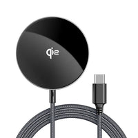 ACEFAST E24 QI2 Desktop Magnetic 15W Wireless Charger with Cable Metal Gray