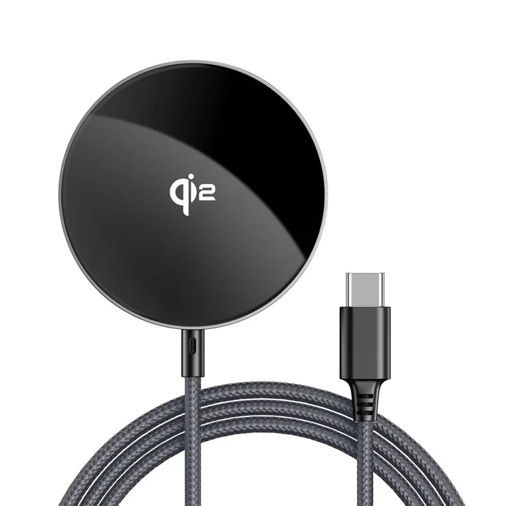 ACEFAST E24 QI2 Desktop Magnetic 15W Wireless Charger with Cable Metal Gray