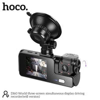 Hoco DI60 World Three-Screen Simultaneous Display Dash Cam (WiFi Version)