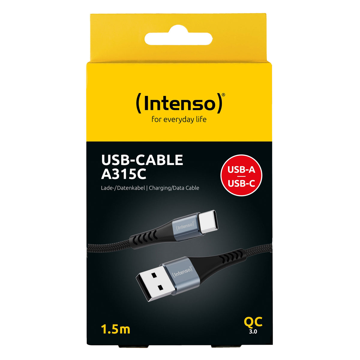 Intenso A315C Nylon Braided (USB to C) Cable (1.5m) 60W