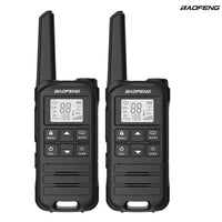 BaoFeng FR-22A (5km 2W) UHF GMRS Mini Slim Wireless Walkie Talkie Black (2PC)