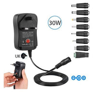 Universal 3V - 12V Adapter with 8Pcs DC Tips 30W