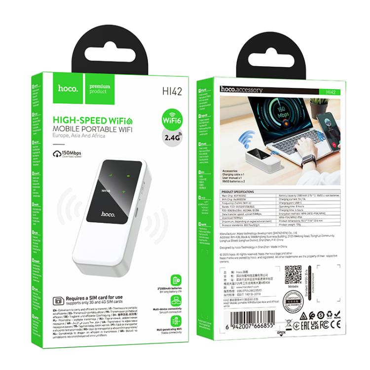 Hoco HI42 Mobile Portable WiFi Hotspot 150Mbs