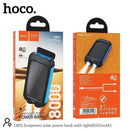 Hoco DB51 Sunpower Solar Power Bank with Light (8000mAh)