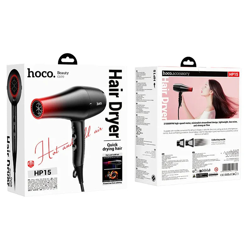 Hoco HP15 Quick Drying Hot and Cold Air Hair Dryer