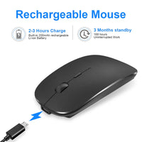 IMICE E-1300 Rechargeable Wireless Bluetooth Mouse – Slim, Dual Mode with Backlit Design